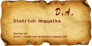 Dietrich Angyalka névjegykártya